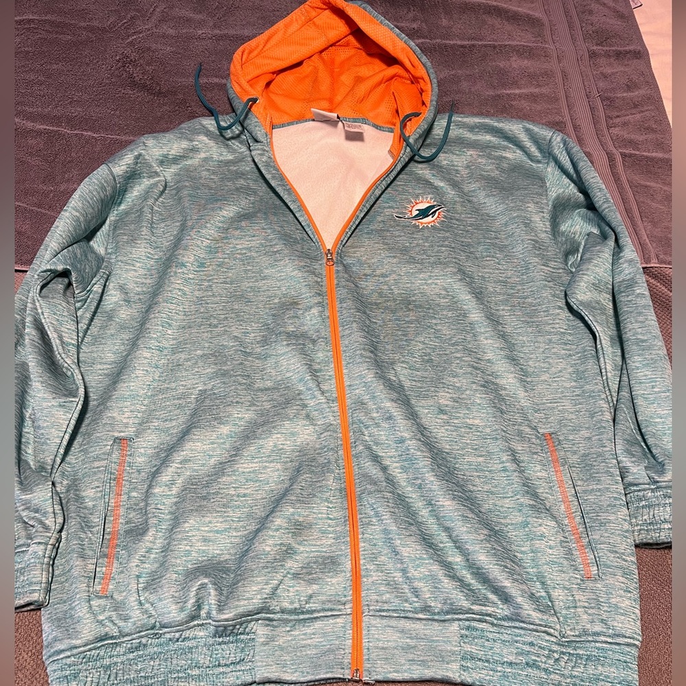 Miami Dolphins Zip Up Hoodie - Size 3XL